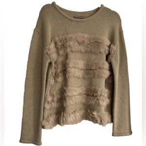 NWOT - Luxe Gaudi Camel Fur Sweater